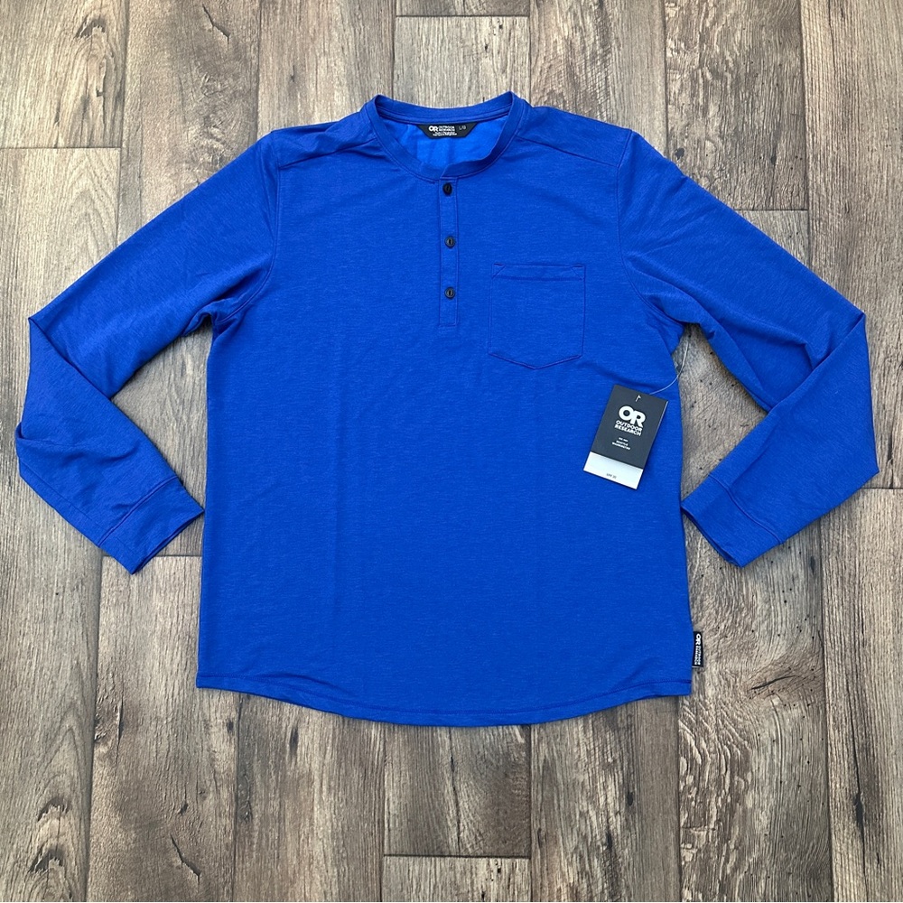 Outdoor Research Long Sleeve UPF30 Protection Short Men’s Size L Blue